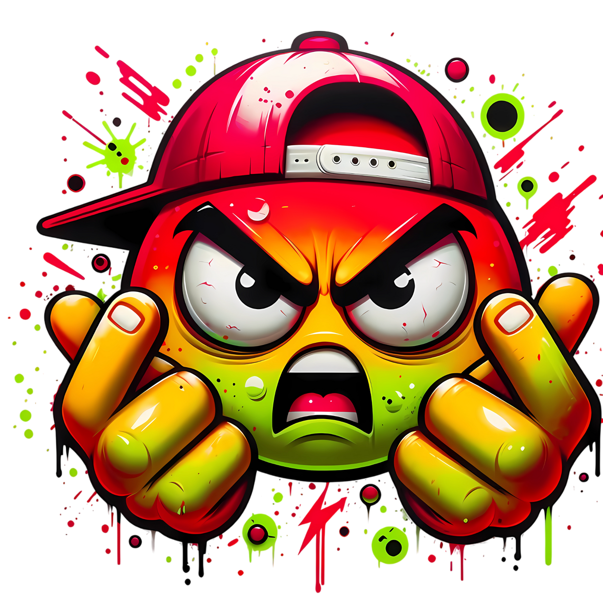 Angry Graffiti Emoji